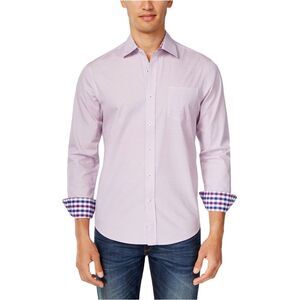 Park West Mens Diamond Long Sleeve Button Up Shirt, NWT